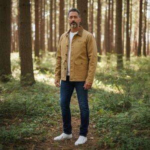 Eddie Bauer NWT Duck Canvas Mr Whidbey Coat‎ Work Men M #0677 Jacket $149 Khaki